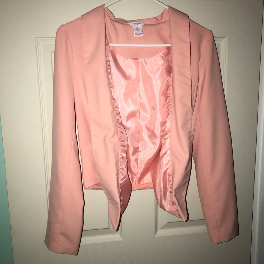 Candie’s Peach Satin Blazer